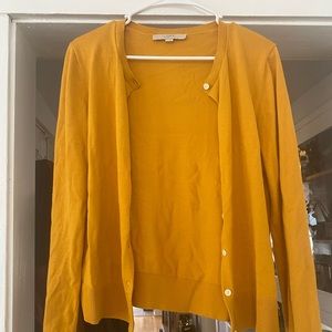 The Loft yellow cardigan